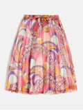 PLEATED CHIFFON MIDI SKIRT 