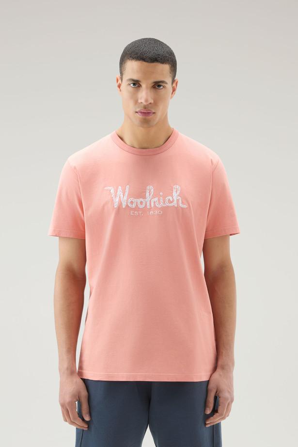 EMBROIDERED LOGO T-SHIRT CFWOTE0125MRUT2926/4397 WOOLRICH
