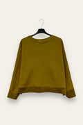 Scuba sweatshirt with satin trim