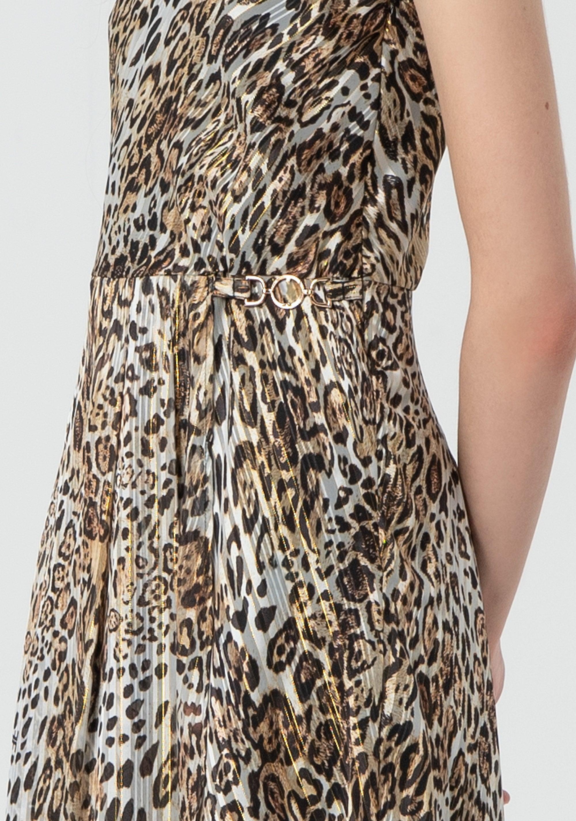 PRINTED TANK DRESS SANDBLACK 