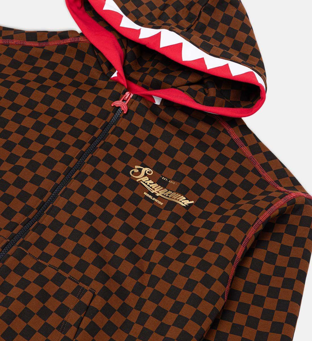 TAKEOVER THE THRONE CHECKERED FULL-ZIP SPY1362G/CHECK SPRAYGROUND