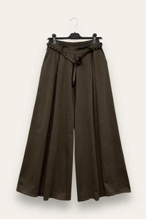 LOVEme Pantalone a pieghe, elastico retro vita