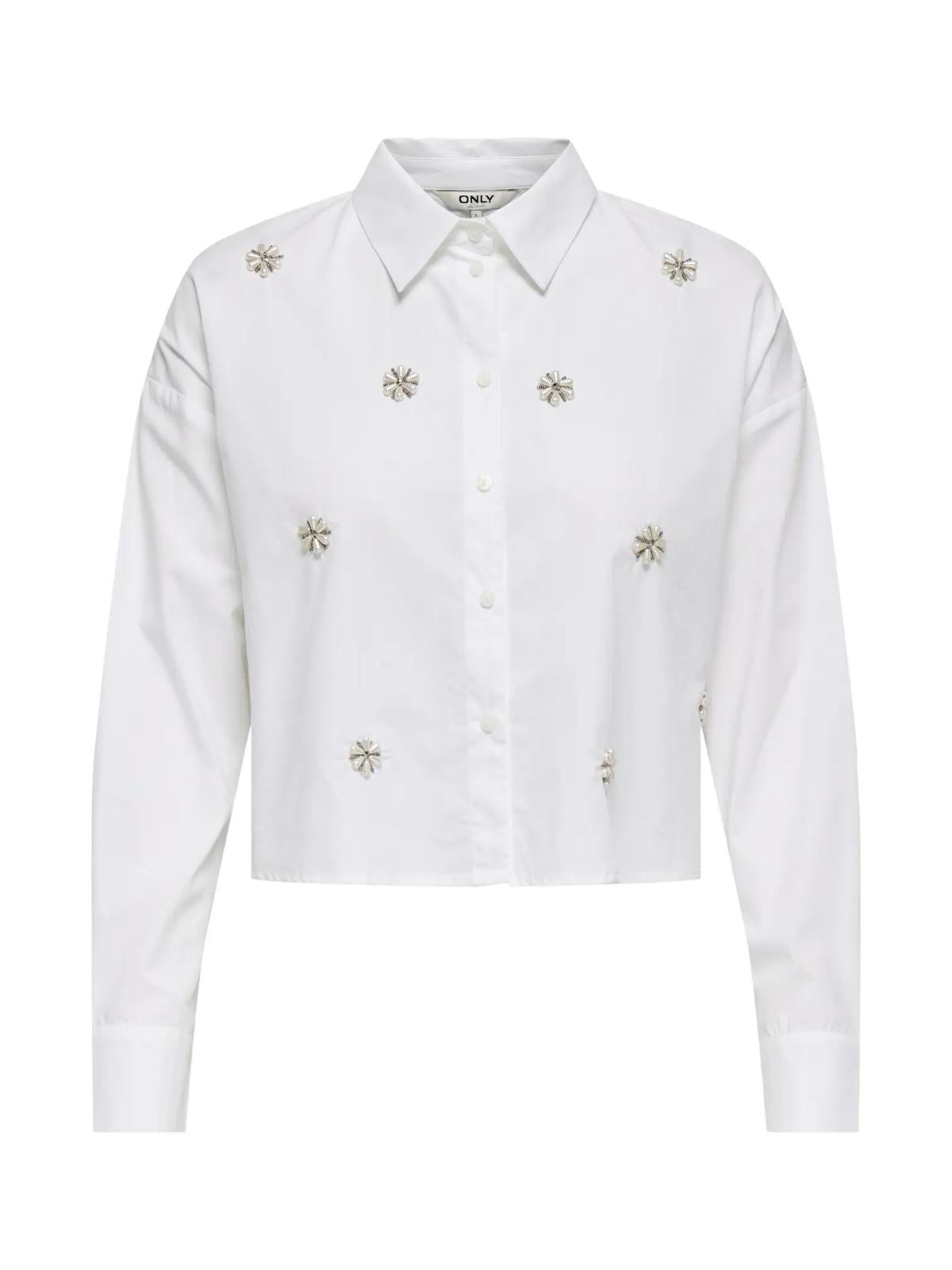15371587/Bright White PEARL FLOWERS ONLY
