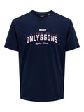 ONLY&SONS ONSLENNY LIFE REG VINTAGE PRINT TEE NOOS