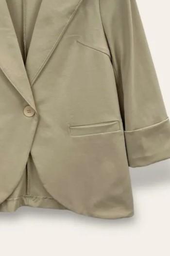 Giacca sciancrata punto milano CH-10868/Beige LOVEme