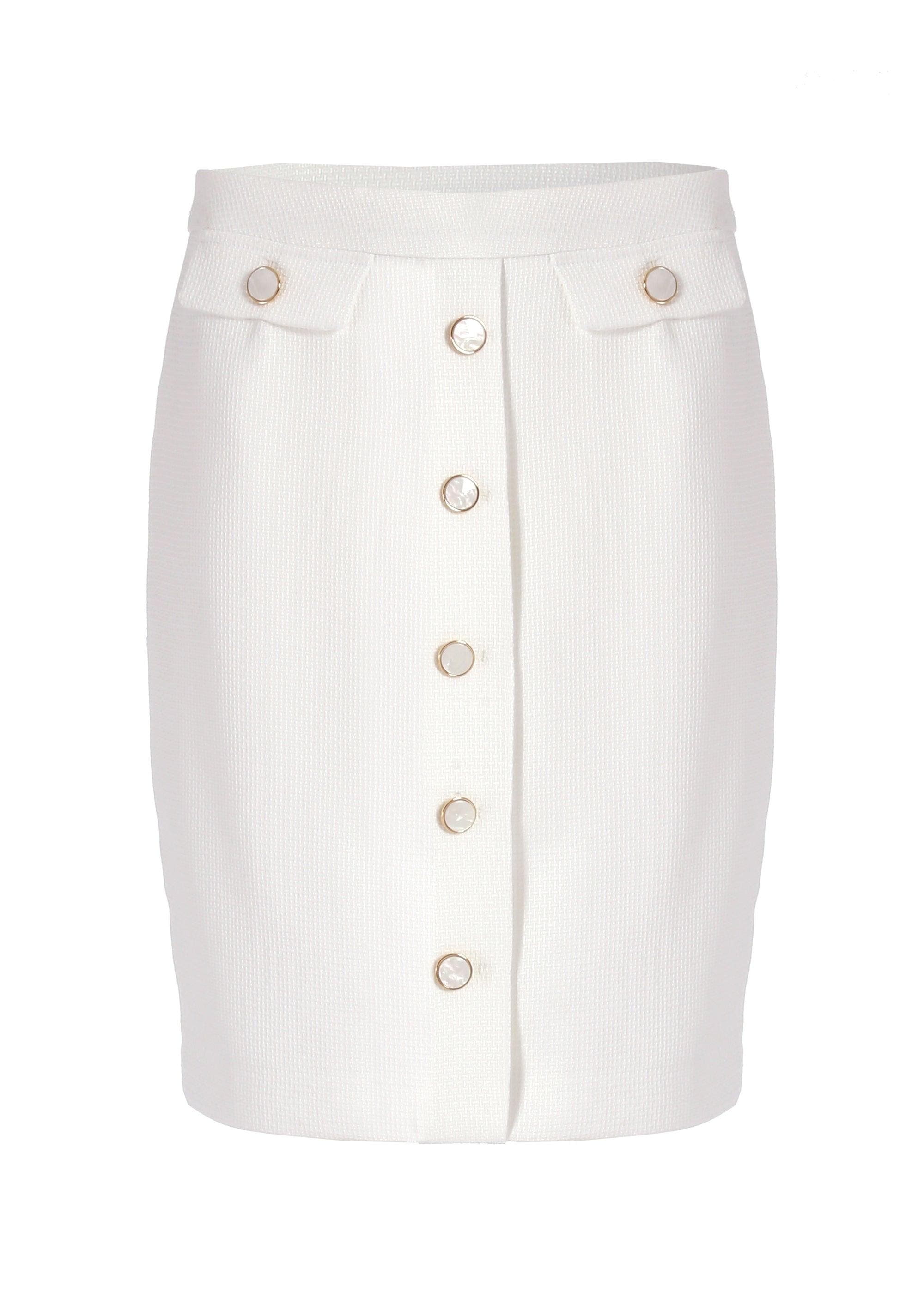 PENCIL MIDI SKIRT WHITE 