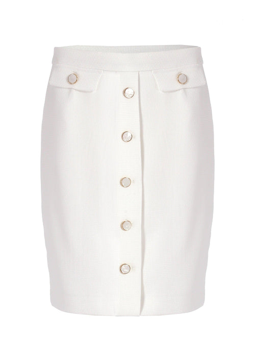 PENCIL MIDI SKIRT WHITE 