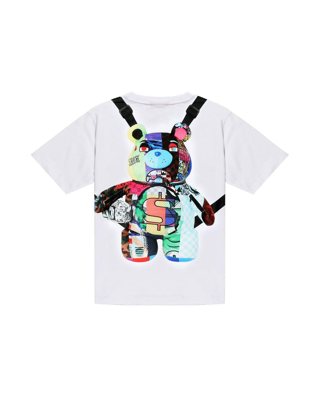 WONDERFUL MIND BEAR BACKPACK WHITE REGULAR T-SHIRT 