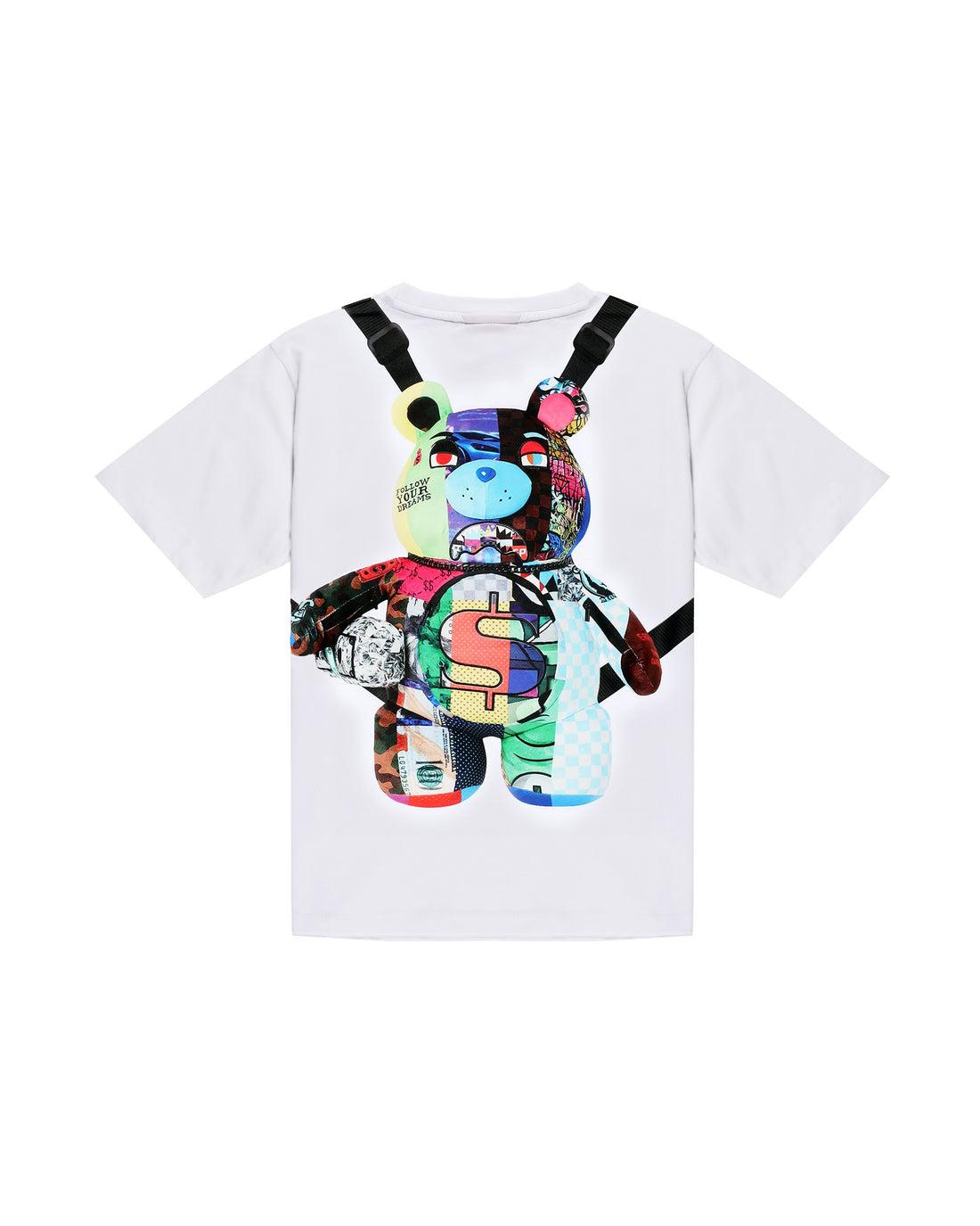 WONDERFUL MIND BEAR BACKPACK WHITE REGULAR T-SHIRT 