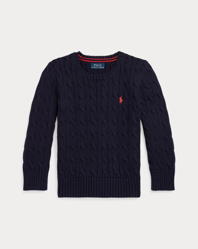 LS CABLE CN-TOPS-SWEATER 