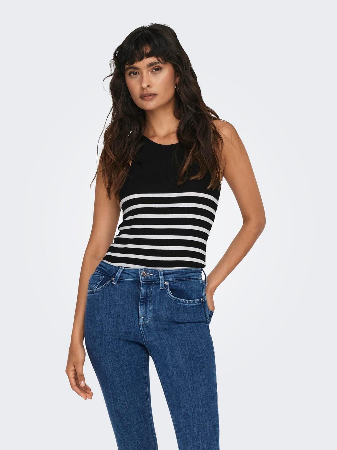 ONLKENYA RIB STRIPE TANK TOP JRS NOOS 