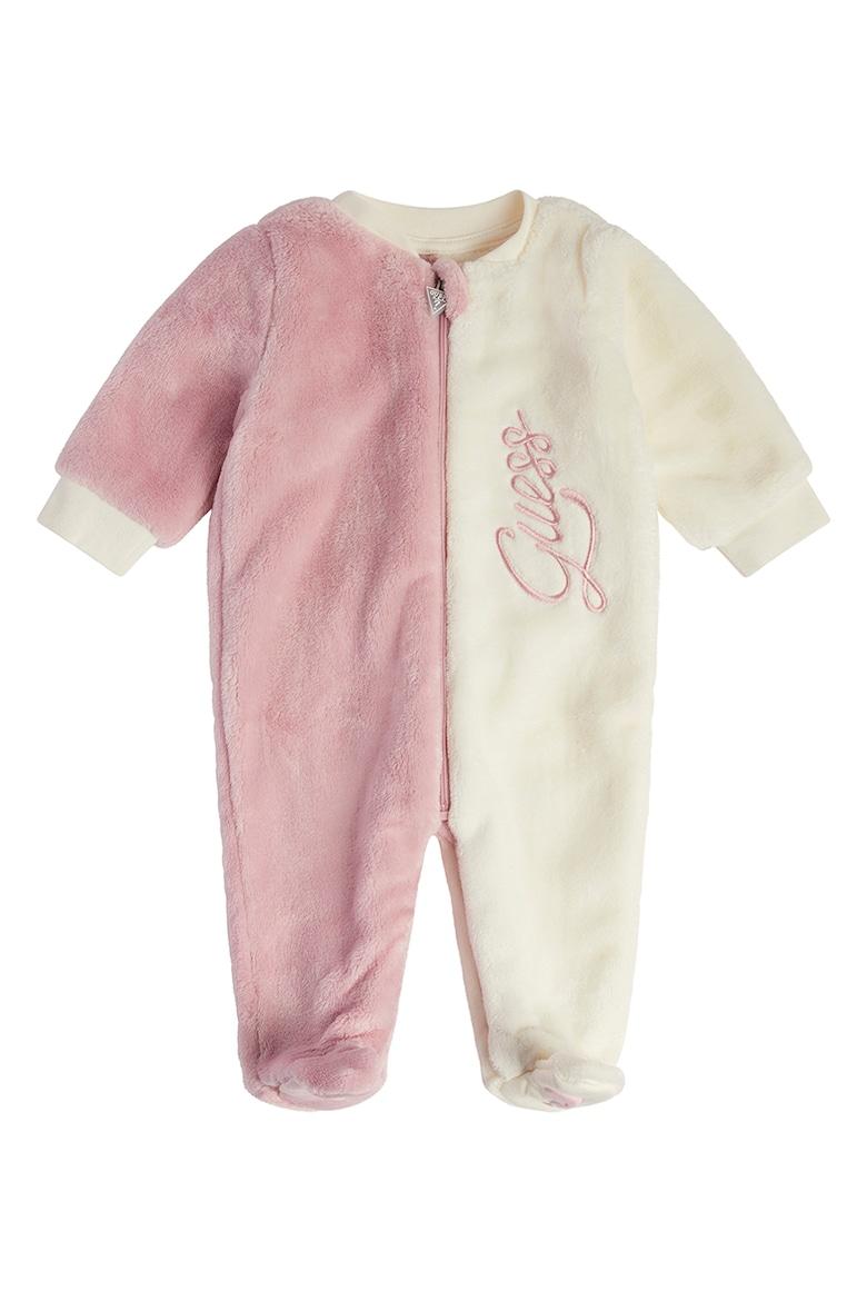 FAUX FUR OVERALL W/ZIP 