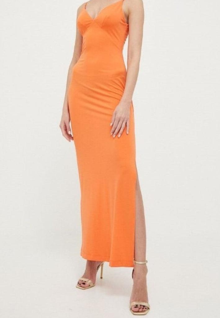 MICRO STRAPS RAMSHA LONG DRESS 