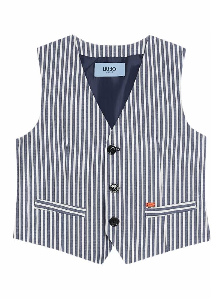 GILET SEERSUCKER RIGHE 