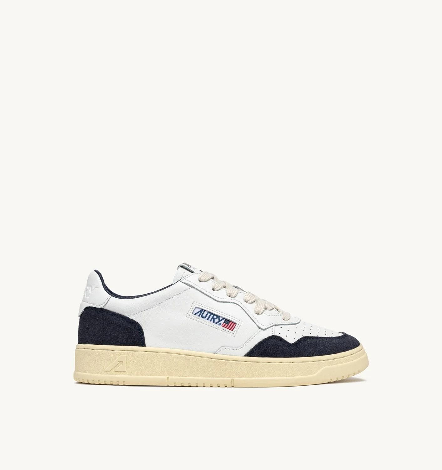 MEDALIST LOW BIANCO SUEDE OCEANO 