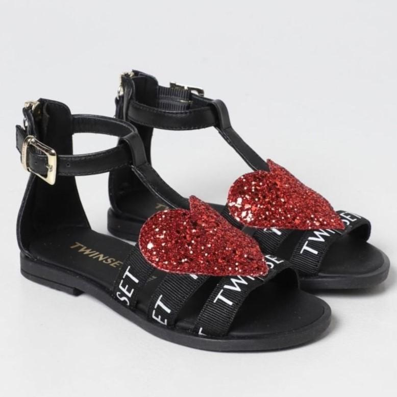 SANDALO CON DETTAGLIO CUORE 231GCJ102/00006 TWINSET