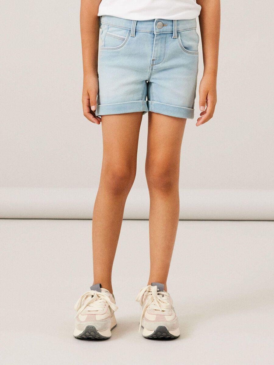 NKFSALLI SLIM DNM SHORTS 6470-TX NOOS 13212184/LIGHT BLUE DENIM NAME.IT
