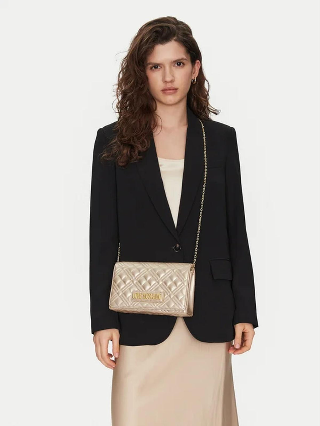 BORSA QUILTED PU METALLIC SILVER 