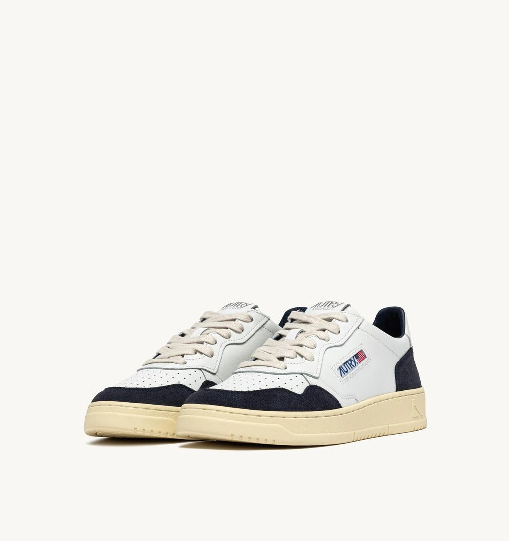 MEDALIST LOW BIANCO SUEDE OCEANO 