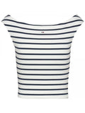 TOMMY JEANS TJW BOAT NECK TOP SS