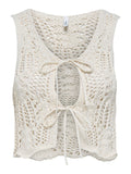ONLLIZZY LIFE SL CROCHET TIE VEST KNT 