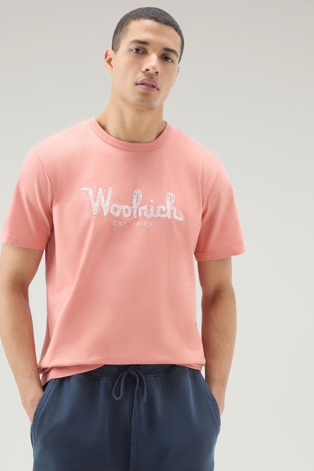 EMBROIDERED LOGO T-SHIRT CFWOTE0125MRUT2926/4397 WOOLRICH