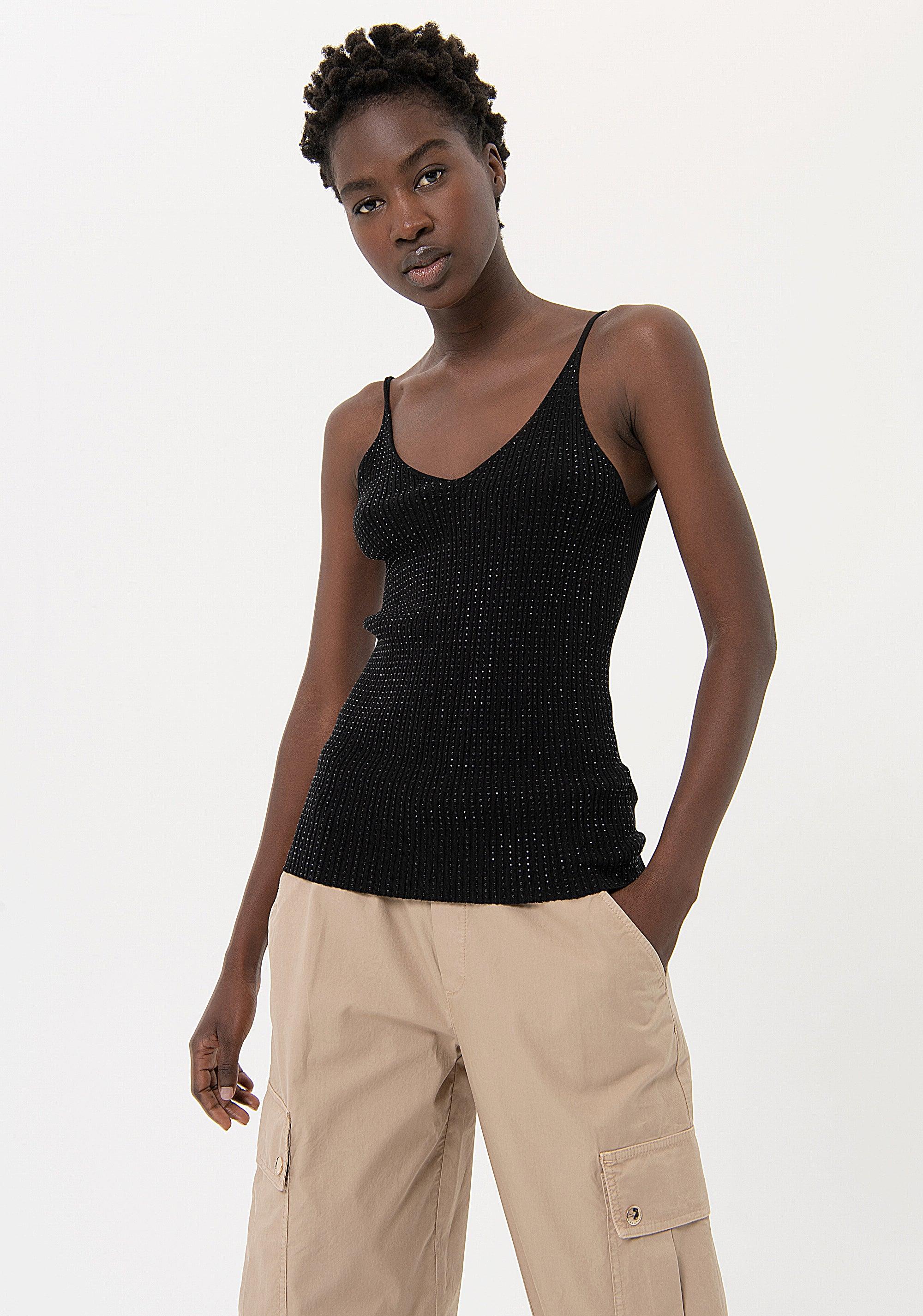 TANK TOP BLACK FR24ST4007K410R9/053 FRACOMINA