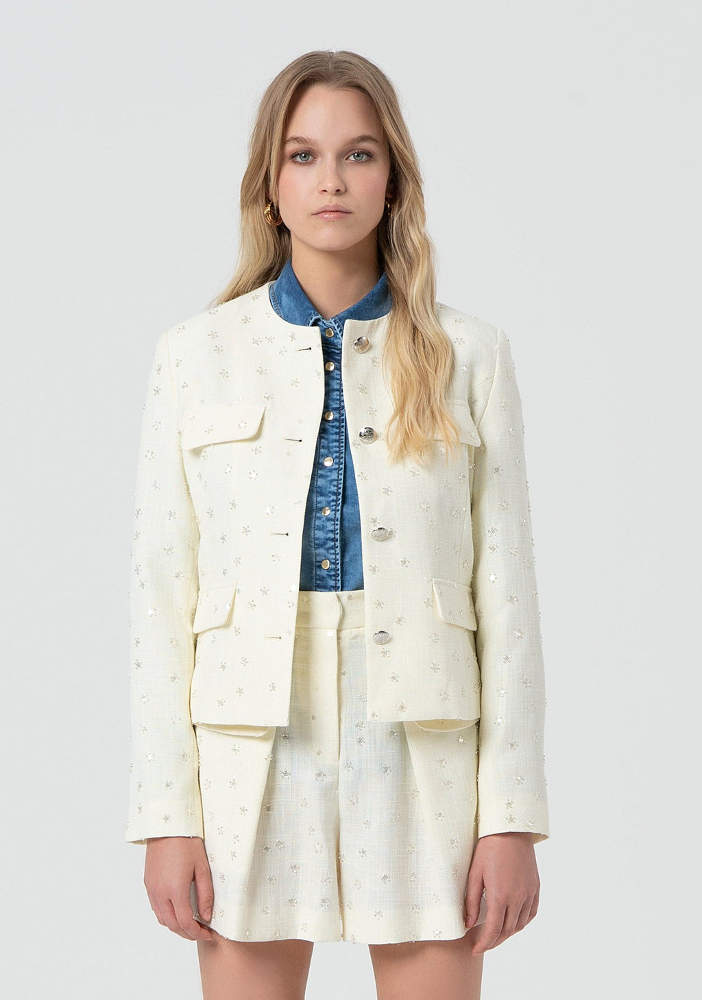 REGULAR CHANEL JACKET CREAM FR25SJ2006W763R9/108 FRACOMINA