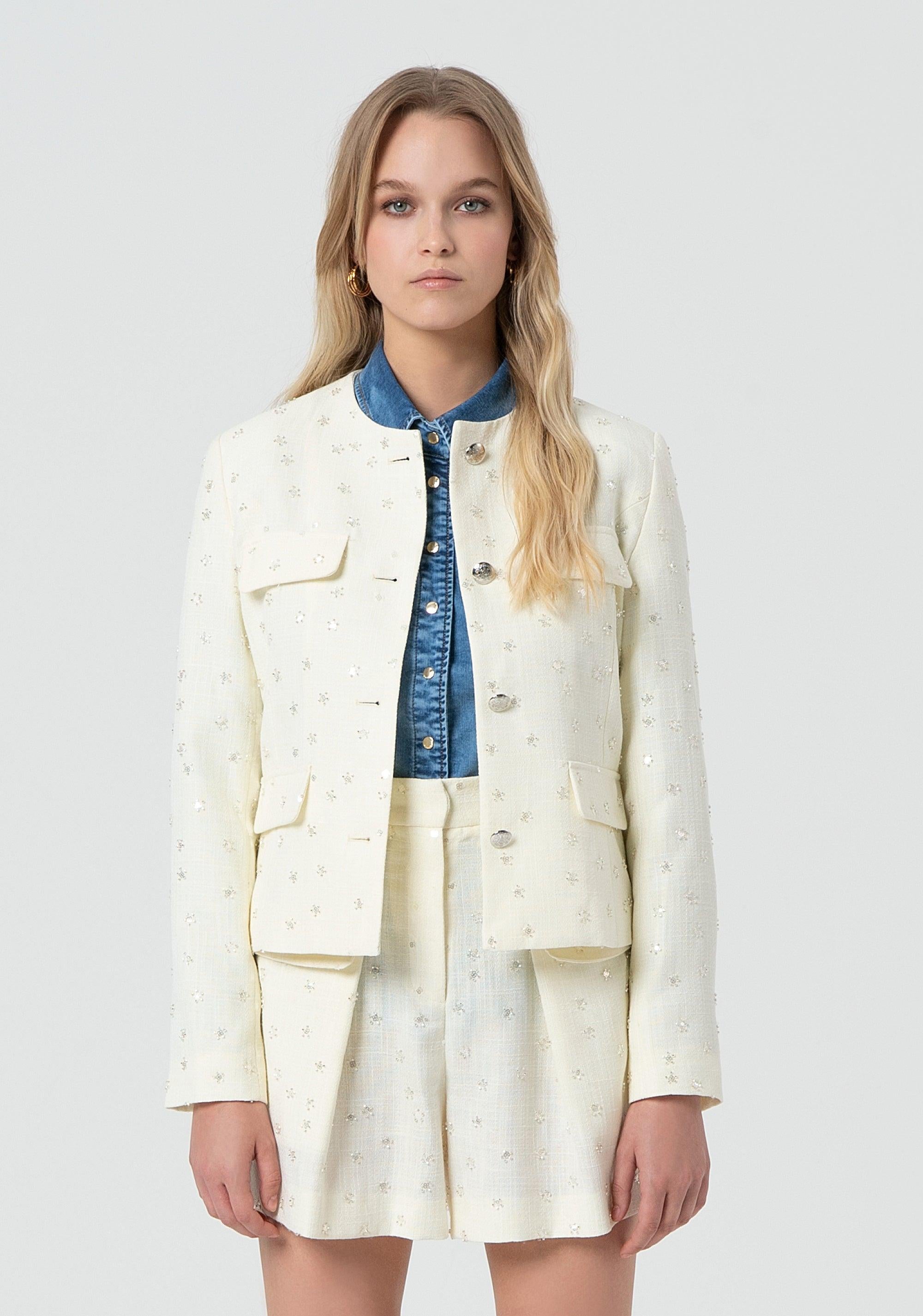 REGULAR CHANEL JACKET CREAM FR25SJ2006W763R9/108 FRACOMINA