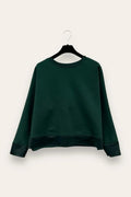 Scuba sweatshirt with satin trim