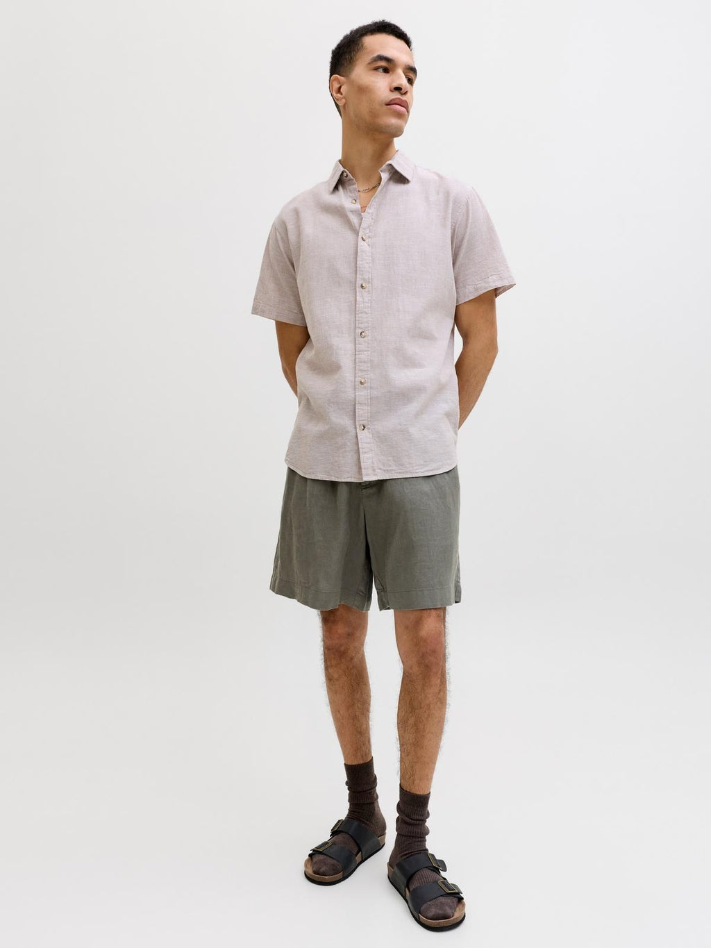 JPSTBILL LAWRENCE LINEN SHORTS REG LN 