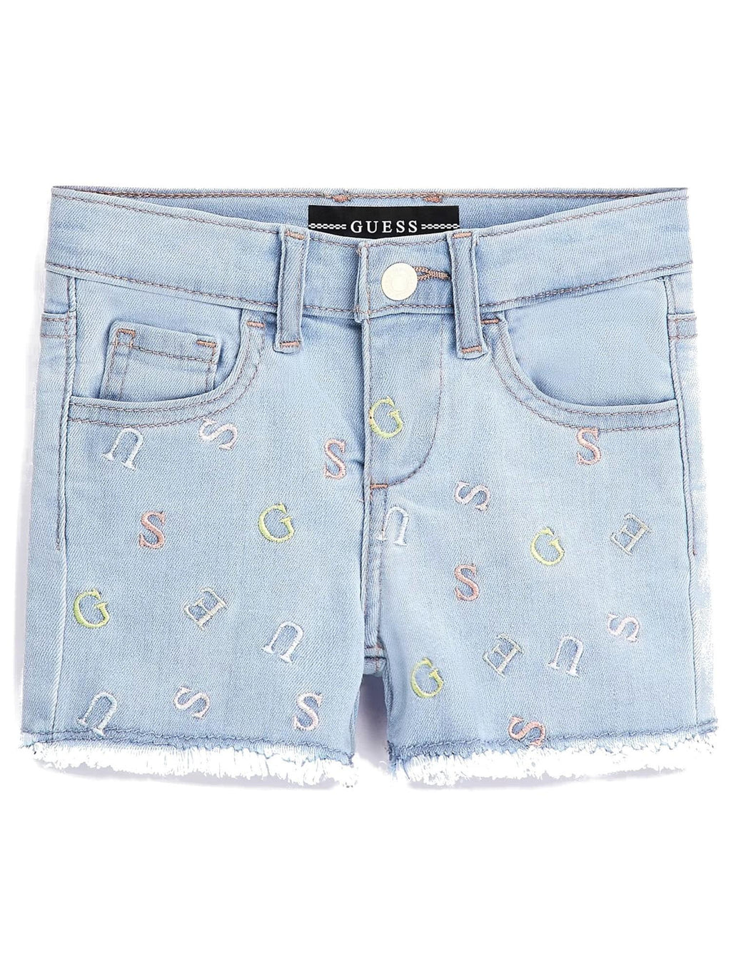DENIM SHORTS W/EMBY LETTERS K3GD16D4CA0/TELT GUESS