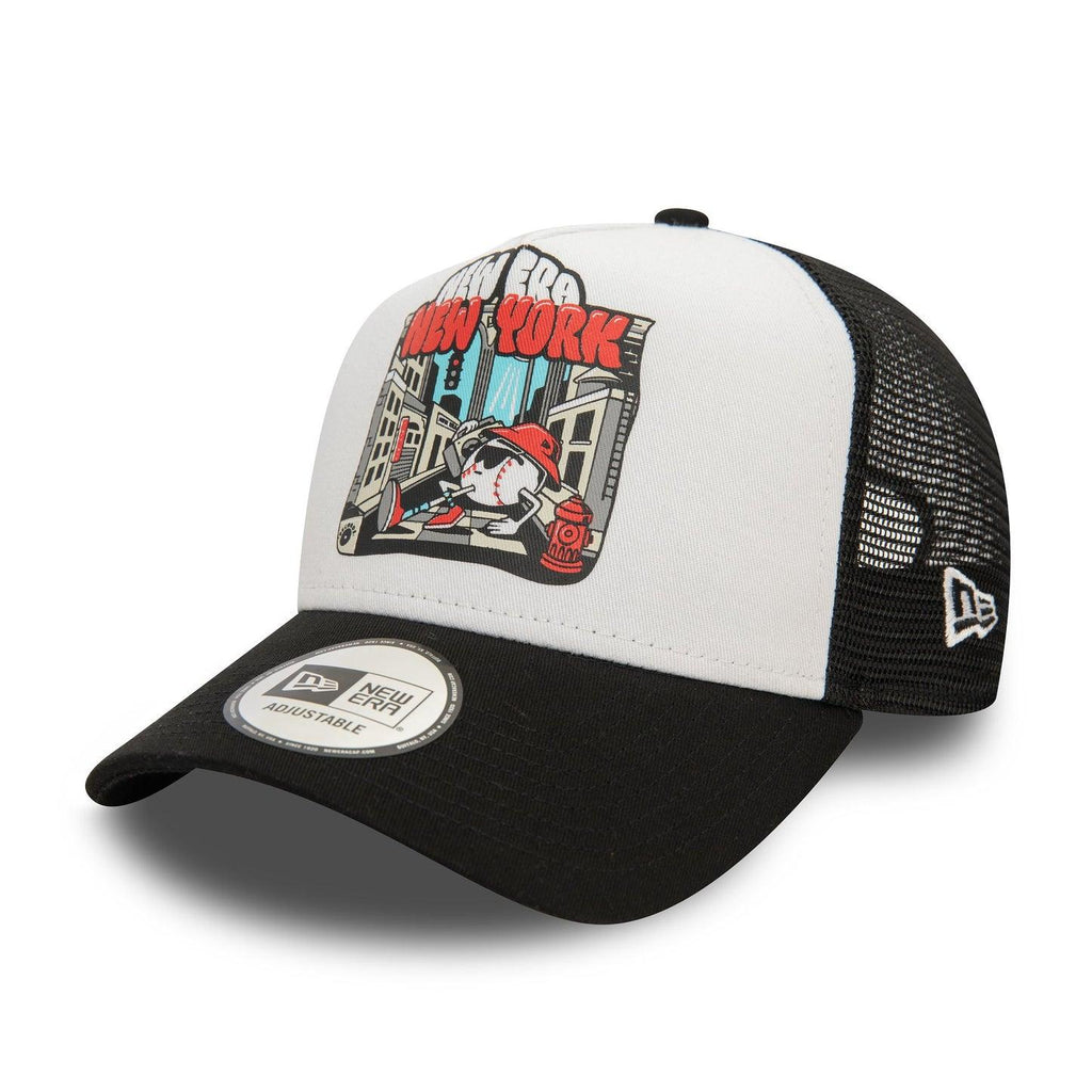 GRAPHIC PRINT TRUCKER NEWERA  BLK 