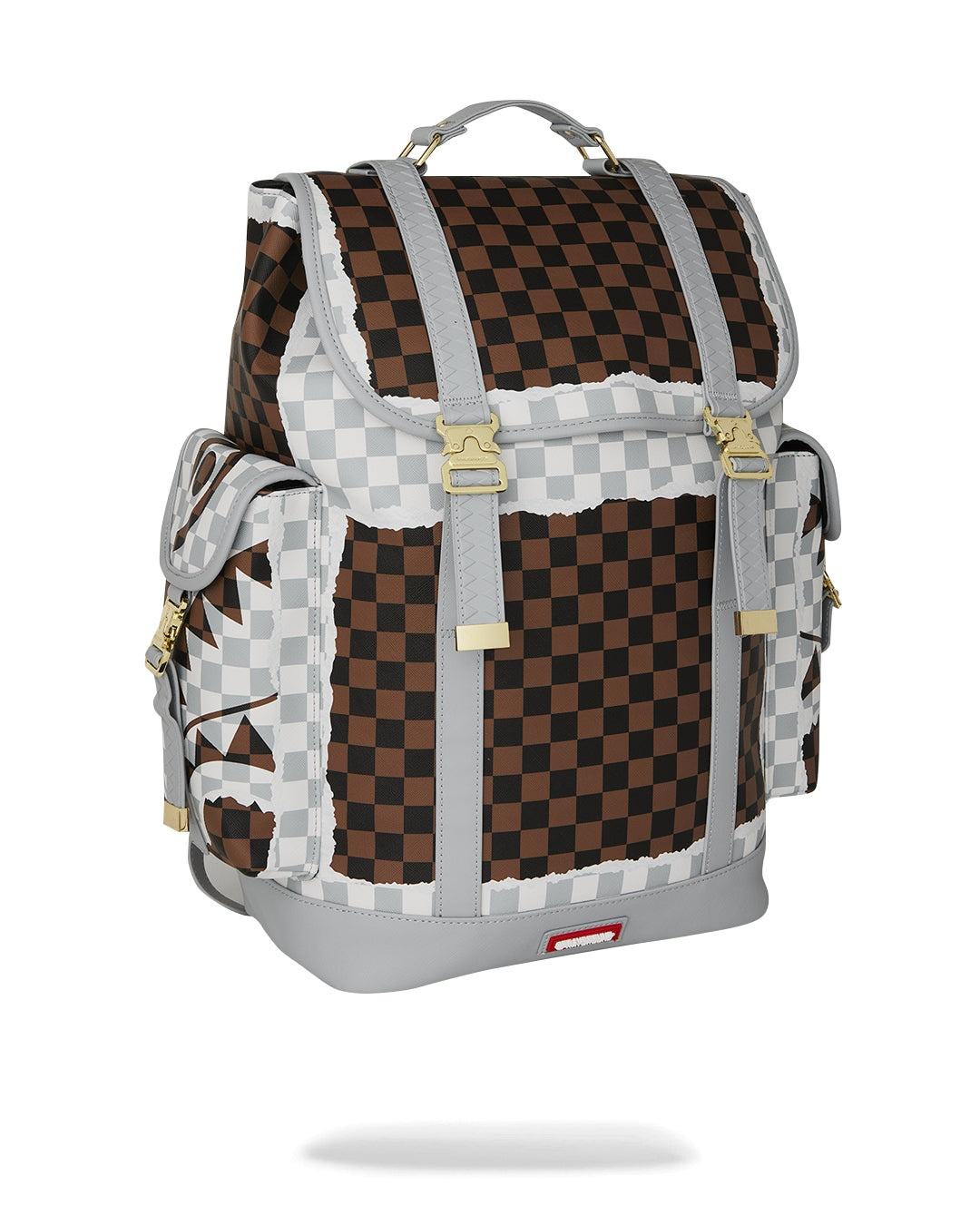 CREAM BROWN TEAR CHECK MONTECARLO 910B8292NSZ/CHECK SPRAYGROUND