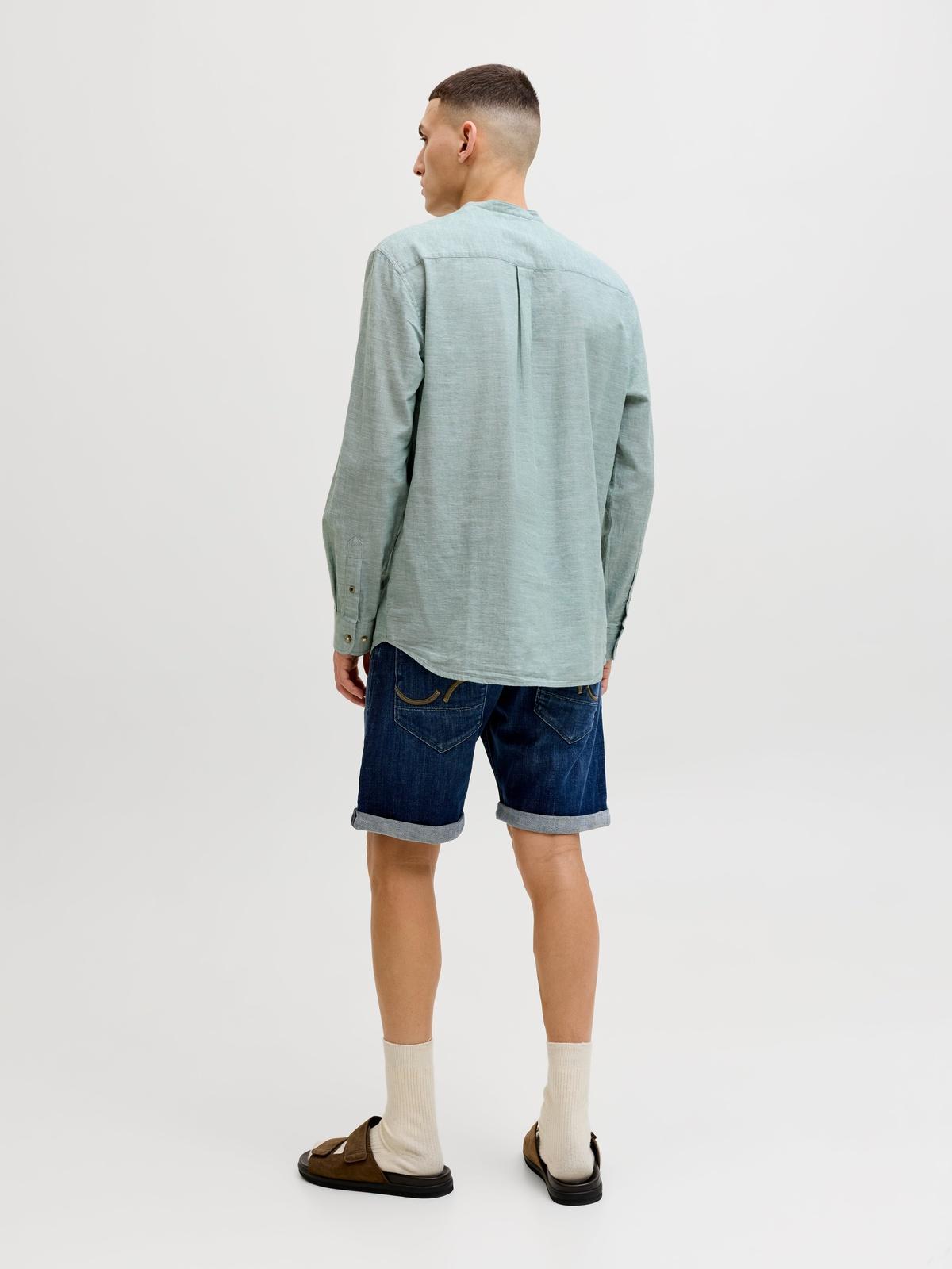 JJESUMMER LINEN BLEND BAND SHIRT L/S SN 