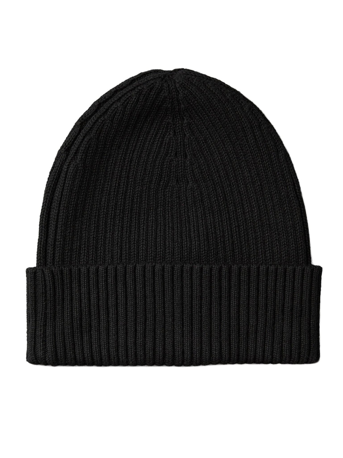 PATCH CHUNKY RIB COTTON BEANIE 