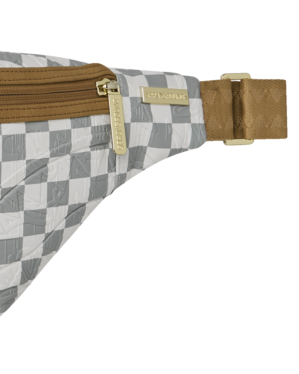 GRAFF EMBOSSED CREAM CHECK<BR/>SAVVY CROSSBODY 