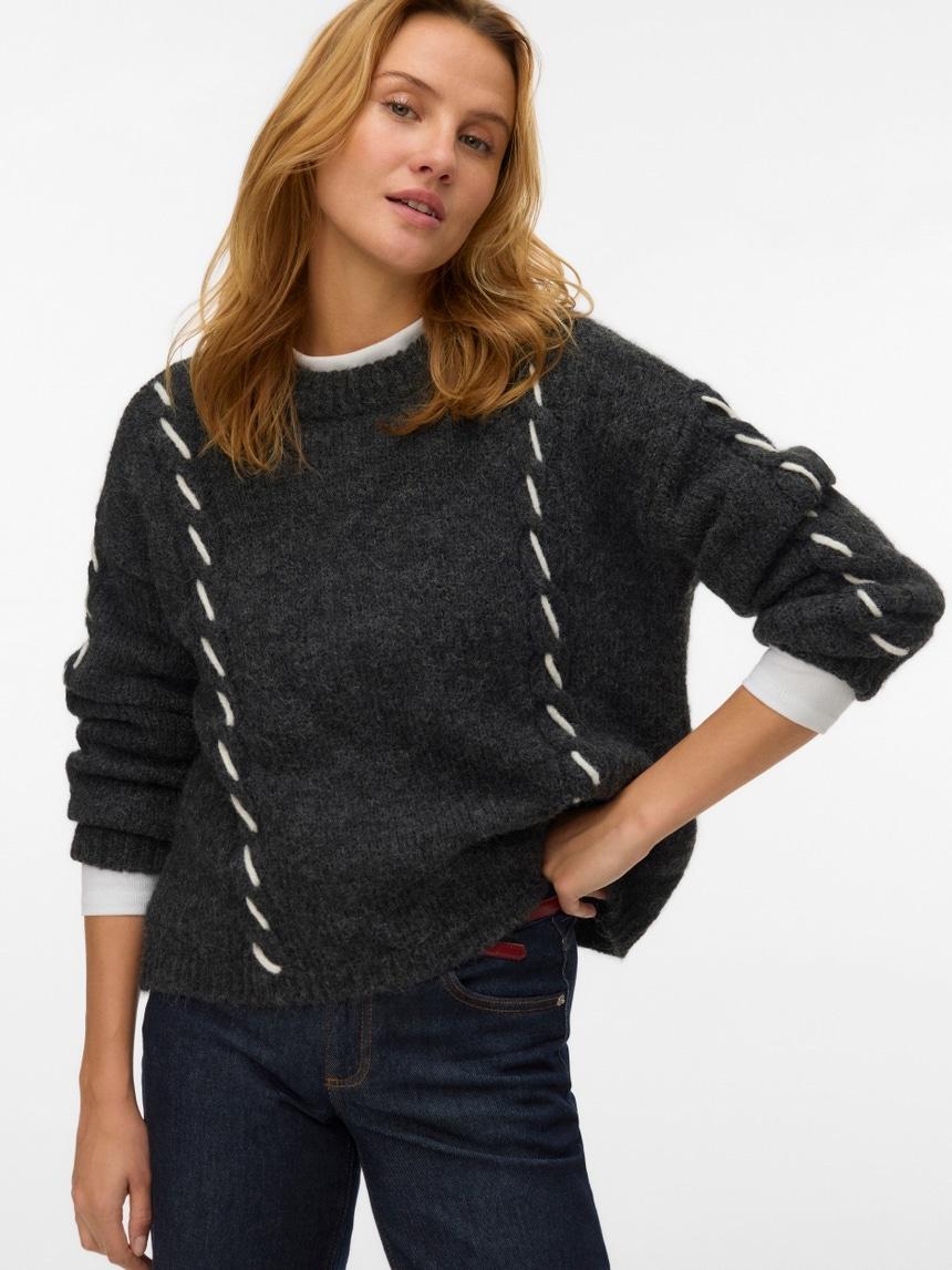 10334866/Dark Grey Melange VERO MODA