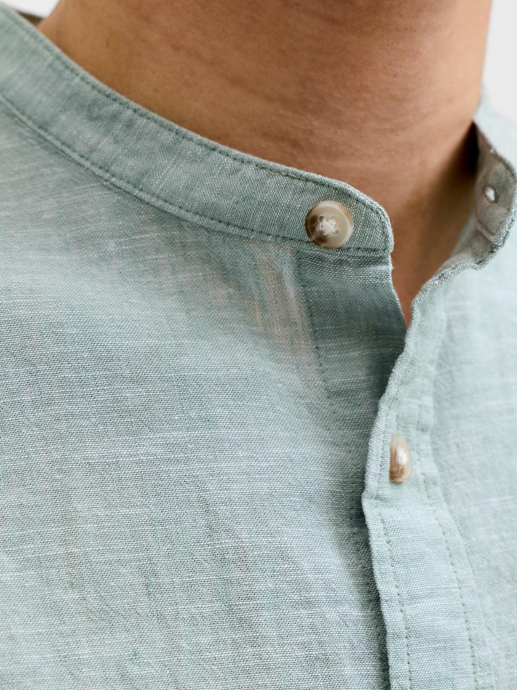 JJESUMMER LINEN BLEND BAND SHIRT L/S SN 