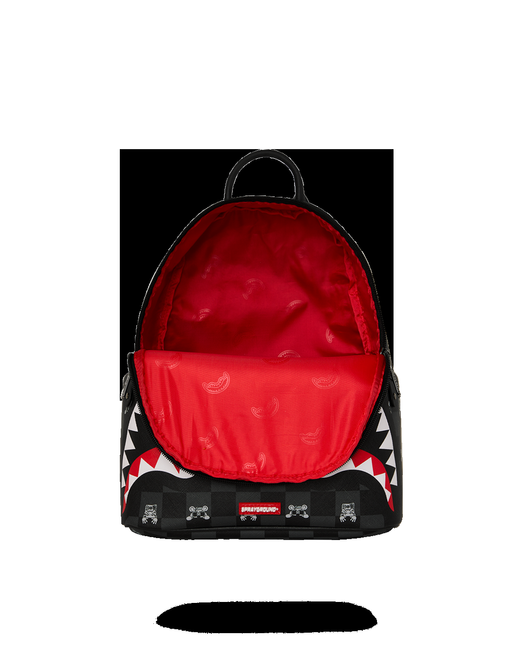 GRAY PEEKING CHARACTER<BR/>CHECK SAVAGE BACKPACK 