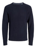 JACK AND JONES JJPANNEL KNIT CREW NECK AW25