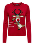 ONLY ONLXMAS LS O-NECK MIX DETAIL BOX KNT