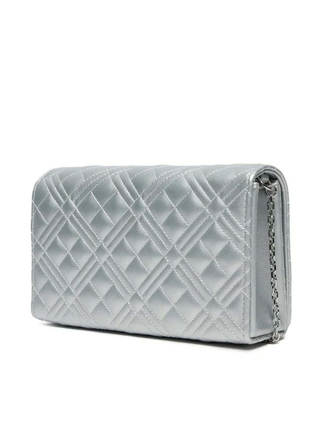 BORSA QUILTED PU METALLIC SILVER 