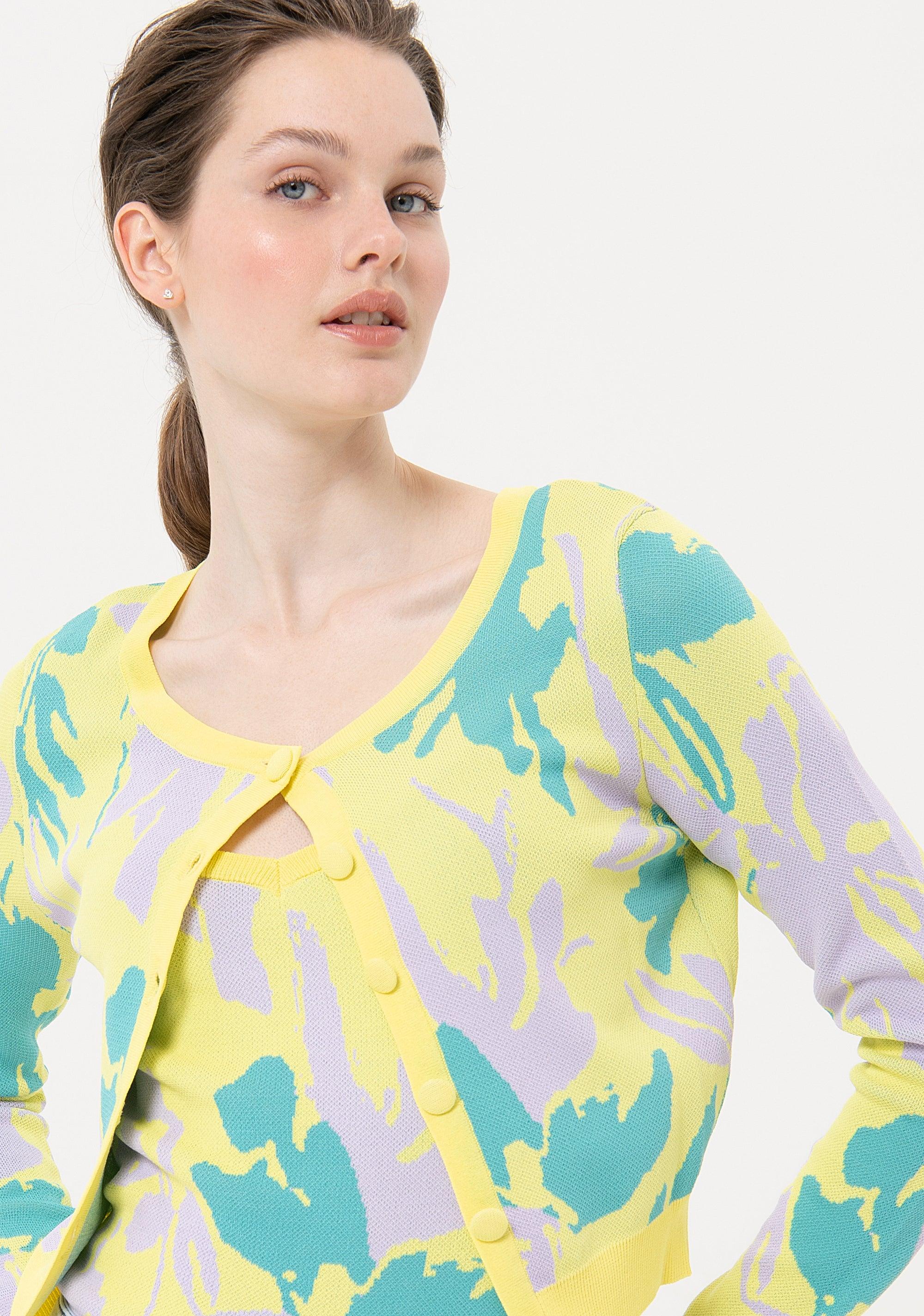 CHANEL CARDIGAN MULTICOLORLIGHTYELL FR24ST8012K416F8/S08 FRACOMINA