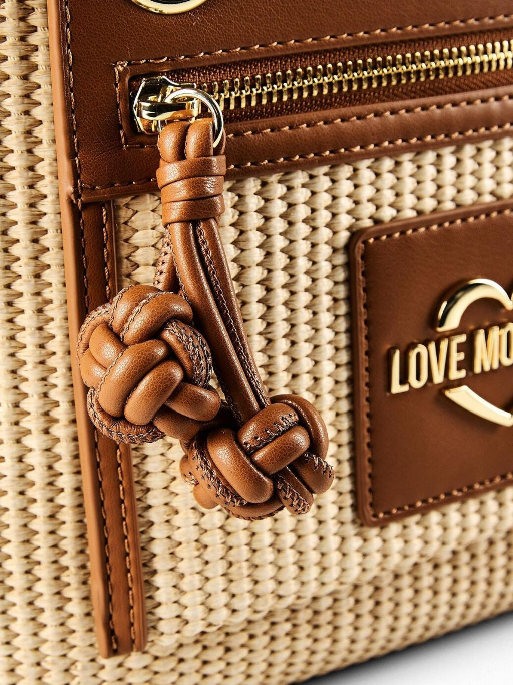BORSA STRAW+PU CUOIO 
