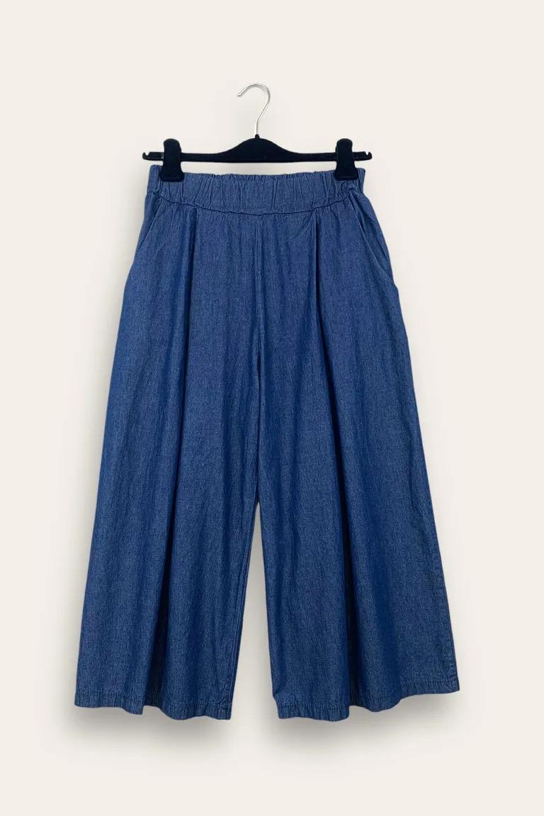 Pantalone a palazzo in jeans chambray 