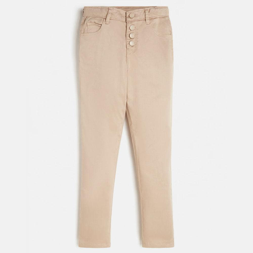 STRETCH SATEEN SKINNY PANTS 