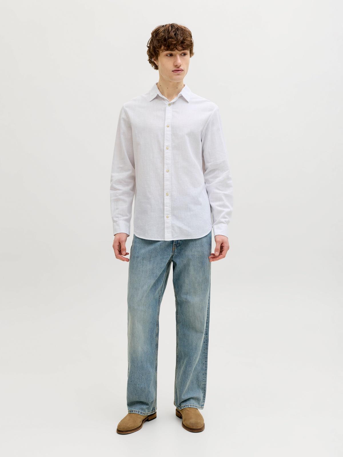 JJESUMMER LINEN BLEND SHIRT L/S SN 