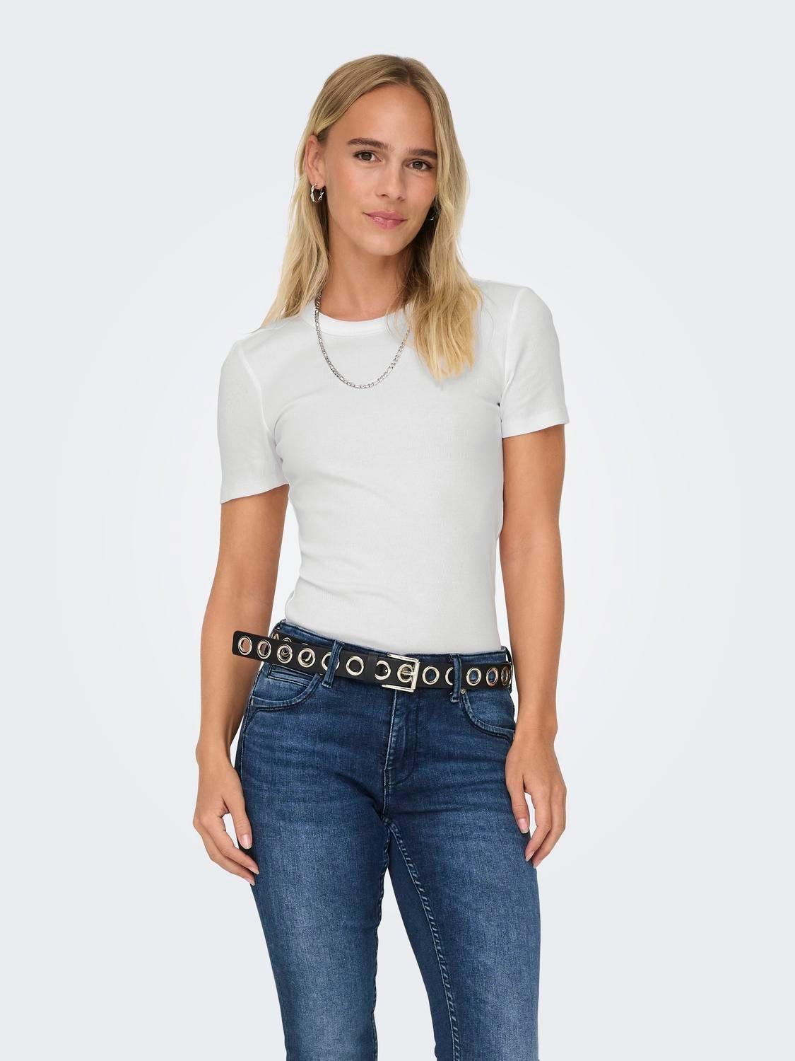 ONLEASY S/S O-NECK TOP BOX JRS 