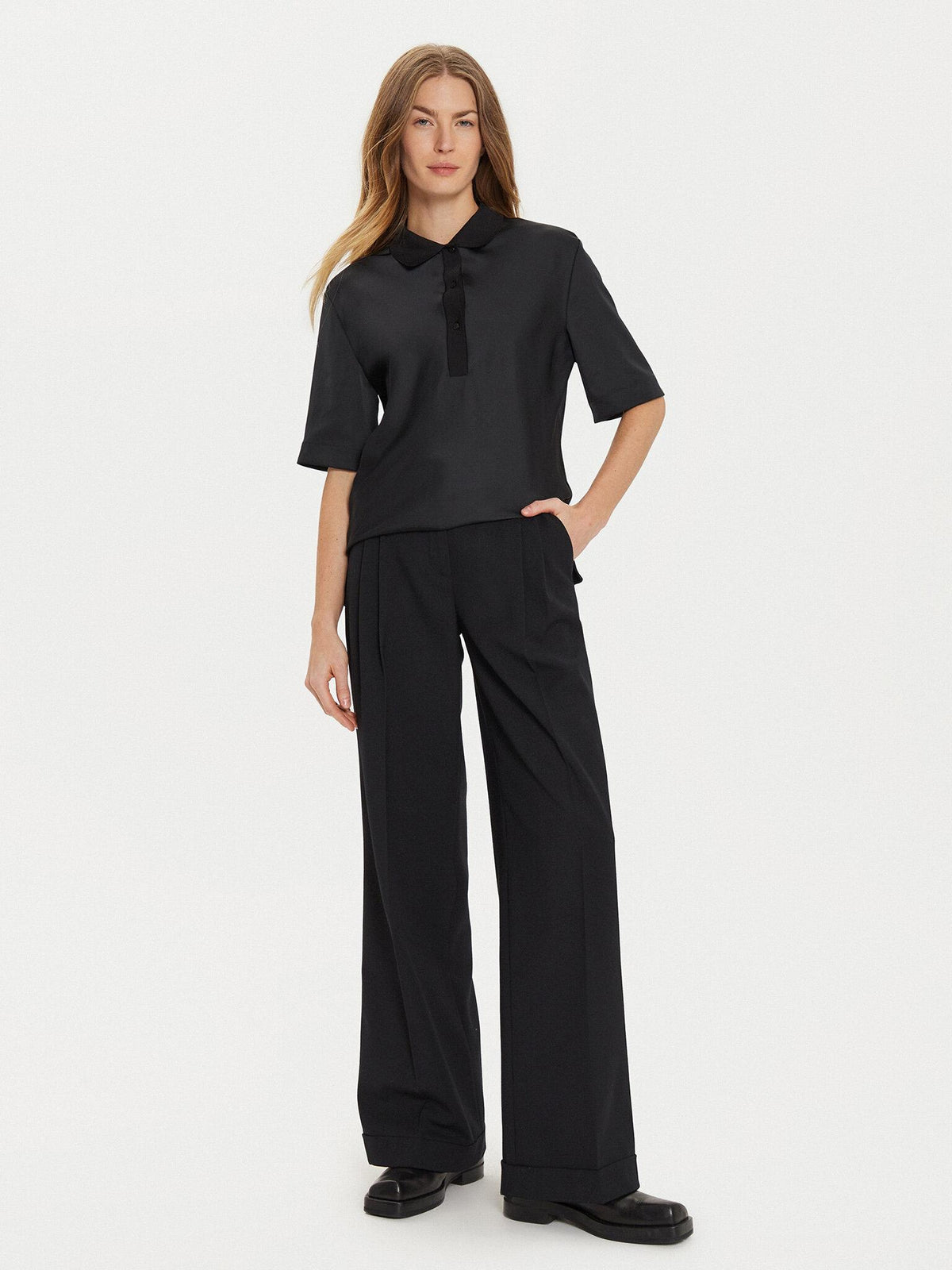 TECH SATIN HS POLO S K20K207977/BEH CALVIN KLEIN